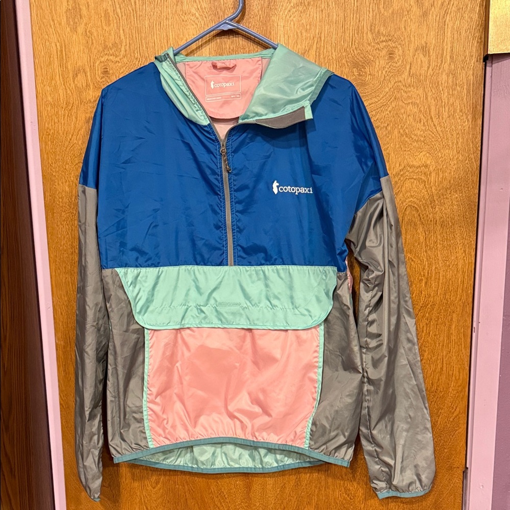 Cotopaxi ultralight backpacking Colorblock Jacket - Blue, Pink, Gray